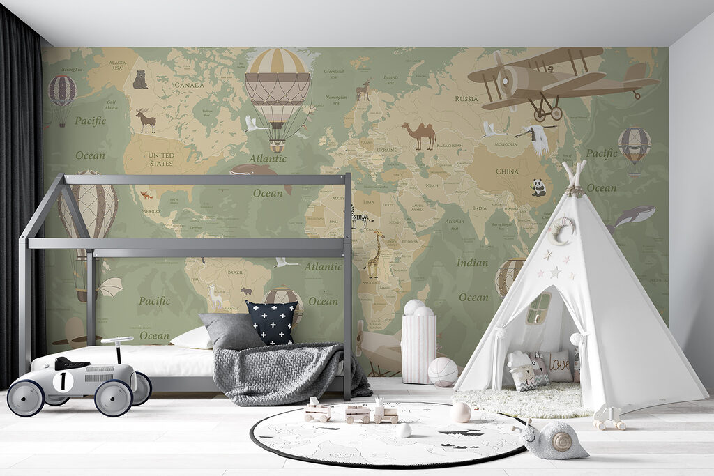 A map of the world with airplanes and hot air balloons u36066v2pir6mr 1024x683 - A map of the world with airplanes and hot air balloons