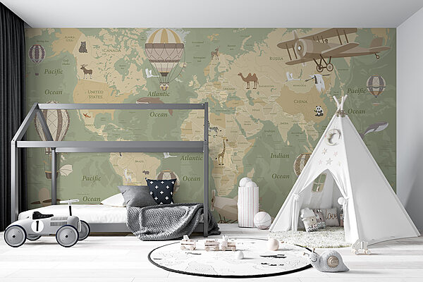 A map of the world with airplanes and hot air balloons u36066v2pir6mr 600x400 - A map of the world with airplanes and hot air balloons